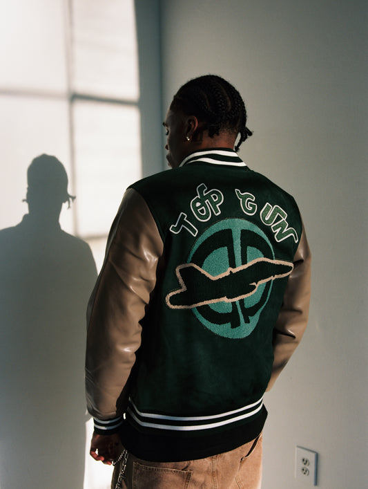 DASCREETWORLD VARSITY JACKET (green)